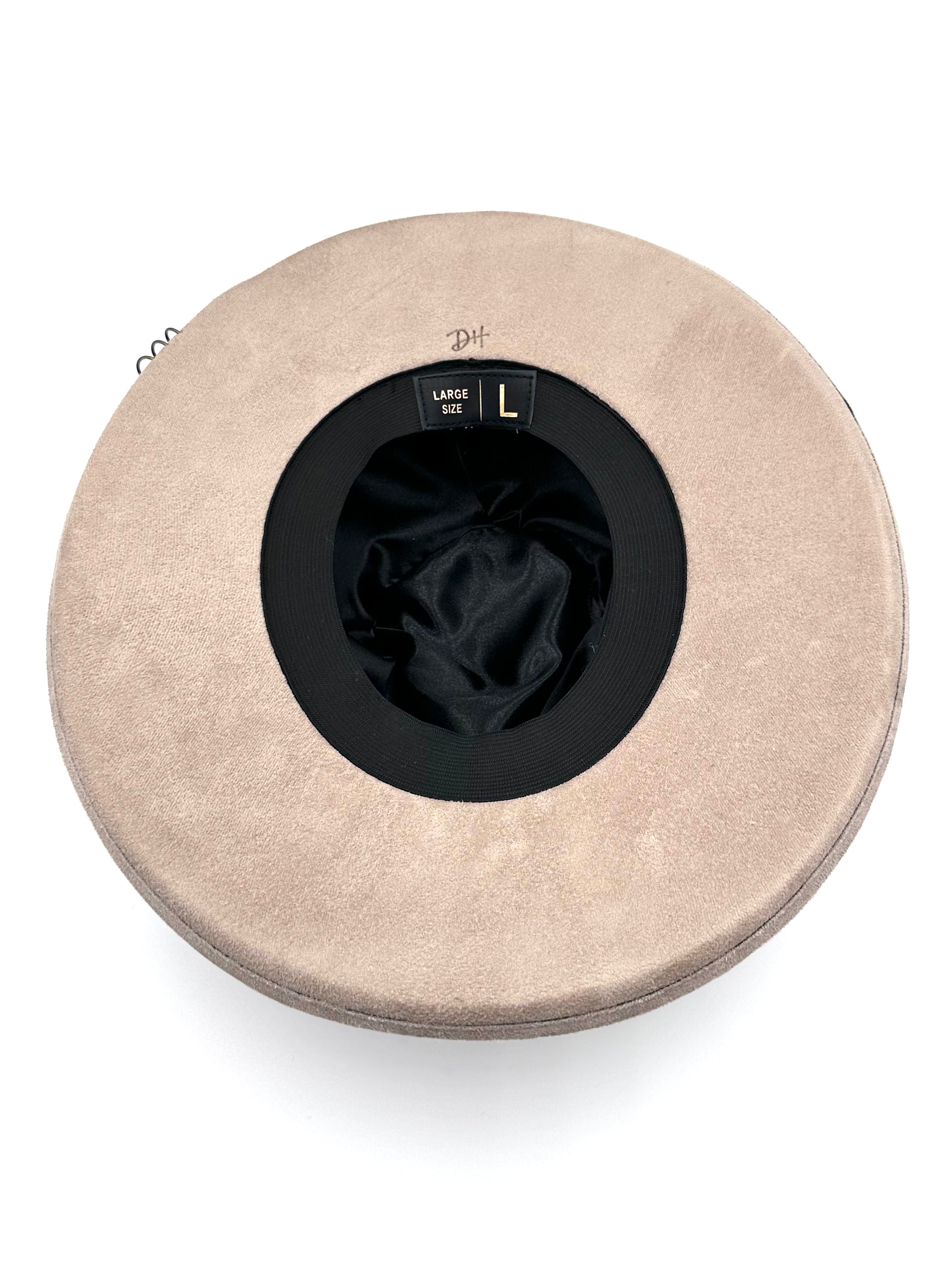 Large Cappuccino Rolled Up Fedora