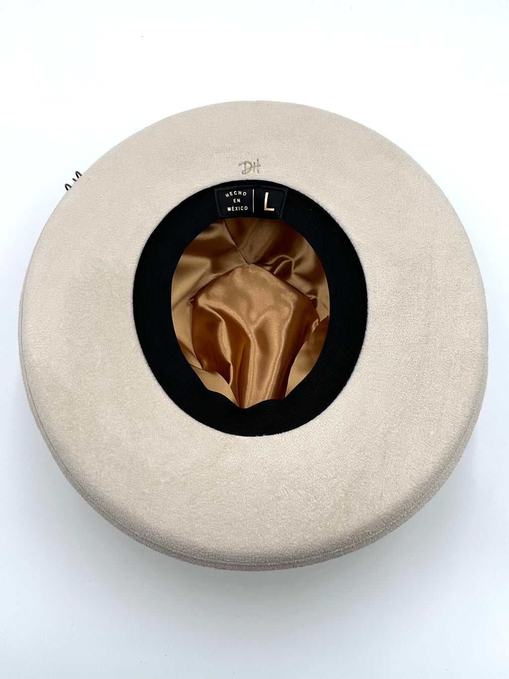 Large Ivory Rolled Up Fedora