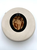 Large Ivory Rolled Up Fedora
