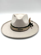 Large Ivory Rolled Up Fedora