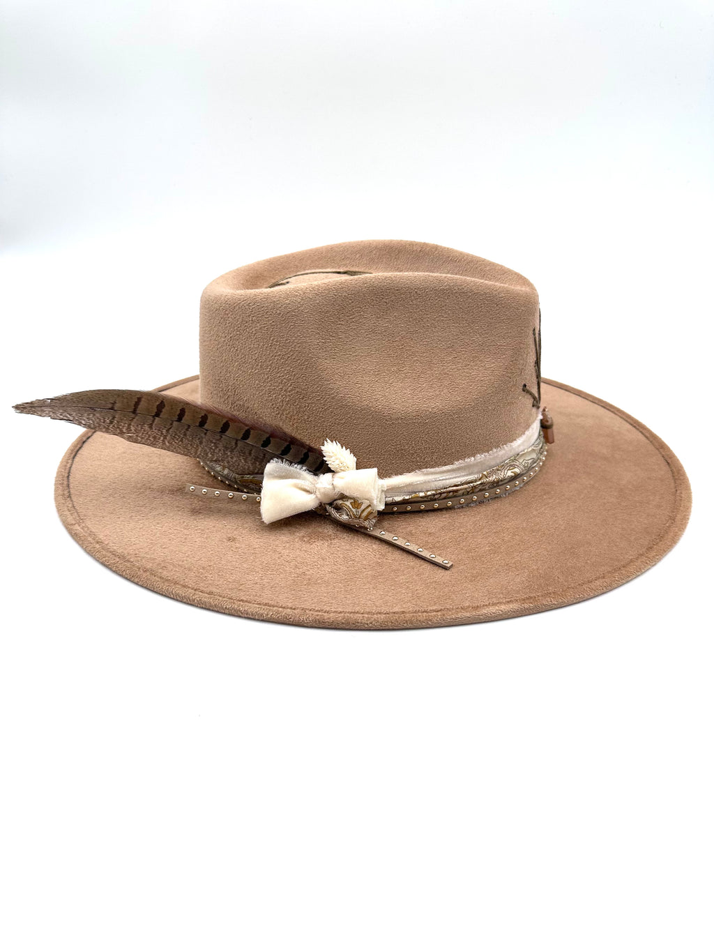 Large Khaki Sunburst Fedora