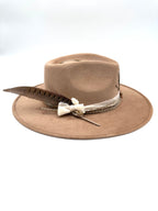 Large Khaki Sunburst Fedora