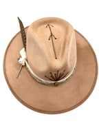 Large Khaki Sunburst Fedora
