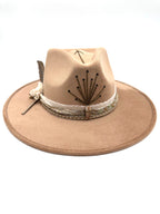Large Khaki Sunburst Fedora